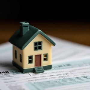 Tax form with house